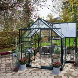 Tuinkas Garden Room 12,9 Zwart: 389 x 391 x 276cm  (b x d x h)