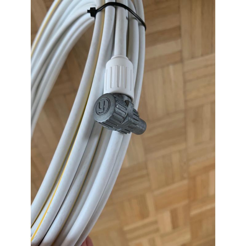 2 COAX TV antenne kabels 2x20M