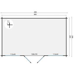 Blokhut - Tuinhuis Zerja | 28 mm | onbehandeld