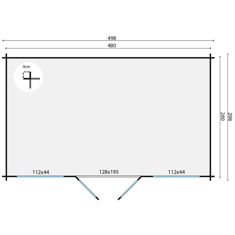 Blokhut - Tuinhuis Zerja | 28 mm | onbehandeld