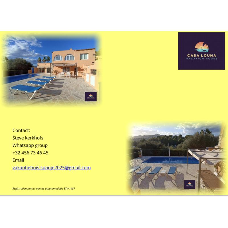 Casa Louna vakantie verblijf spanje