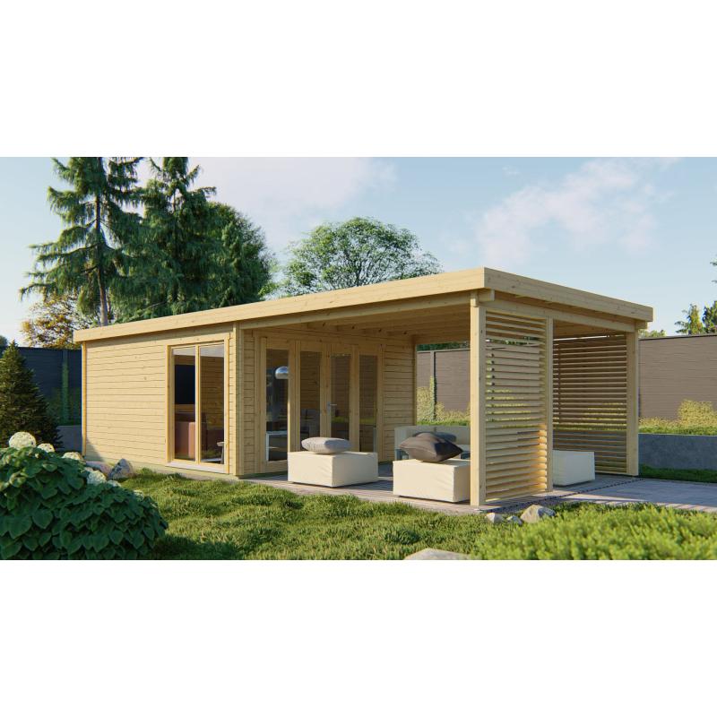 Blokhut - Tuinhuis Casper | 58 mm | vuren onbehandeld