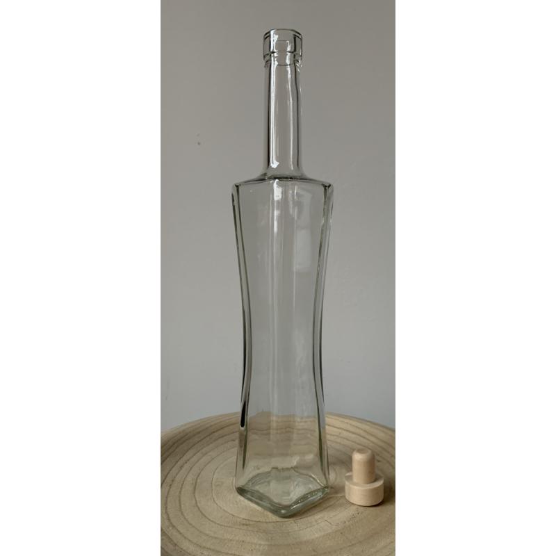 Elegante Quadra flessen 500ml + Kunststof-Vacuüm Dop