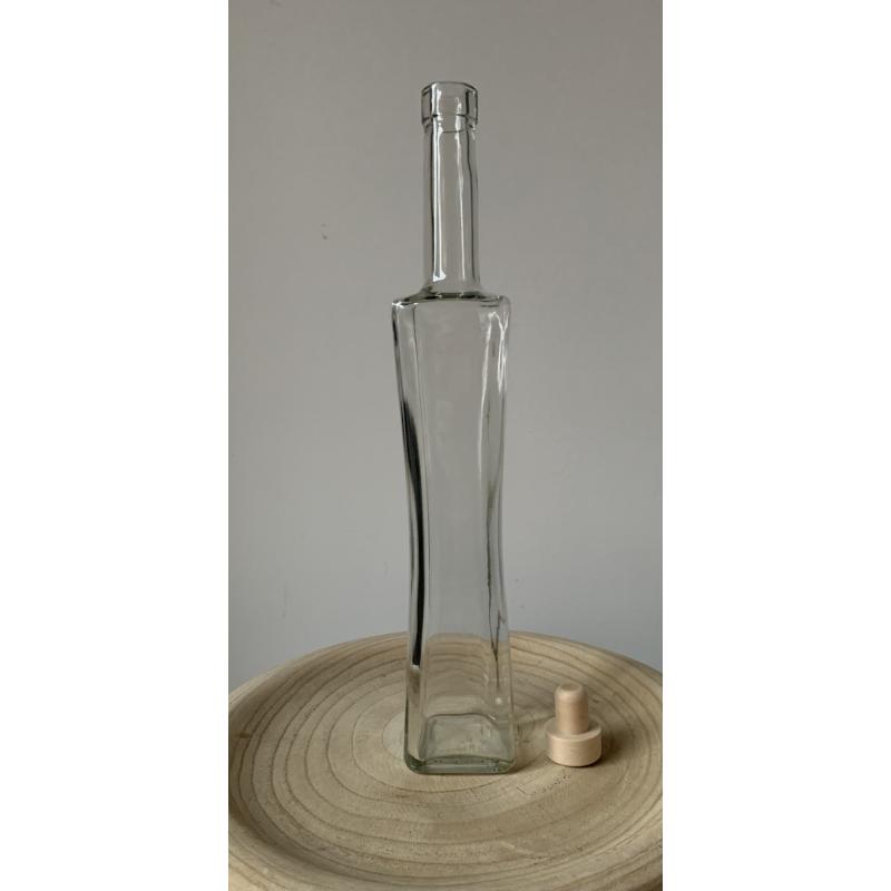 Elegante Quadra flessen 500ml + Kunststof-Vacuüm Dop