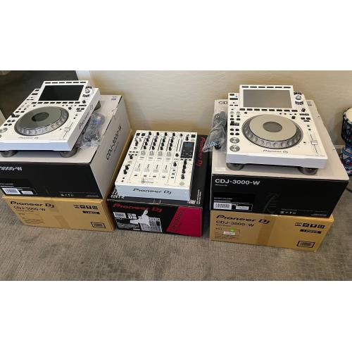 Verkauft Nieuwe DJ SET 2x Pioneer DJ CDJ-3000-W +1 DJM-900NXS2-W Limited Edition/ 2x Pioneer DJ CDJ 3000 +1x Pioneer DJM-A9 Mixer, 2x Pioneer CDJ-3000 +1x AlphaTheta Euphonia, Pioneer Opus-Quad, Pioneer XDJ-XZ, Pioneer XDJ-XZ-W, Pioneer DJ-XDJ-RX3